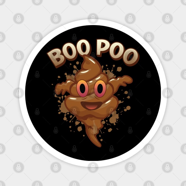 Boo Poo Halloween Ghost Poo Costume Magnet by Graphic Duster